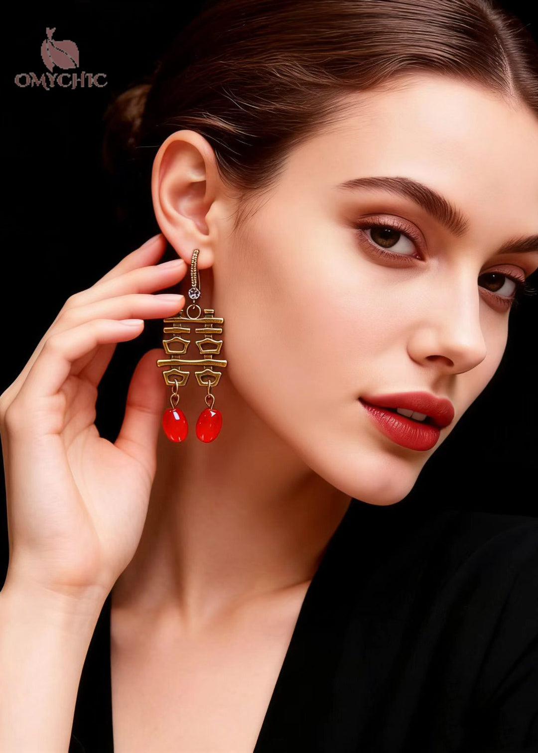 Handmade XI Character Copper Retro Wedding Drop Earrings