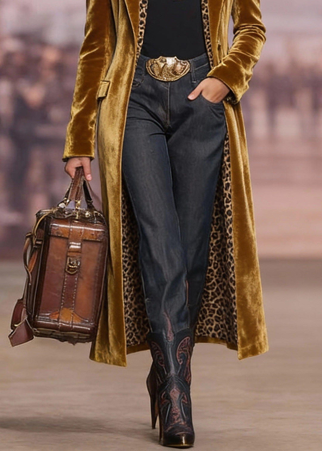 Handmade Yellow Peter Pan Collar Pockets Velvet Trench Spring