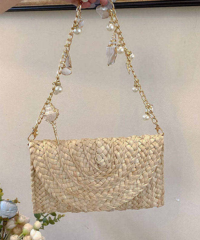 Holiday Style Handmade Straw Woven Envelope Bag