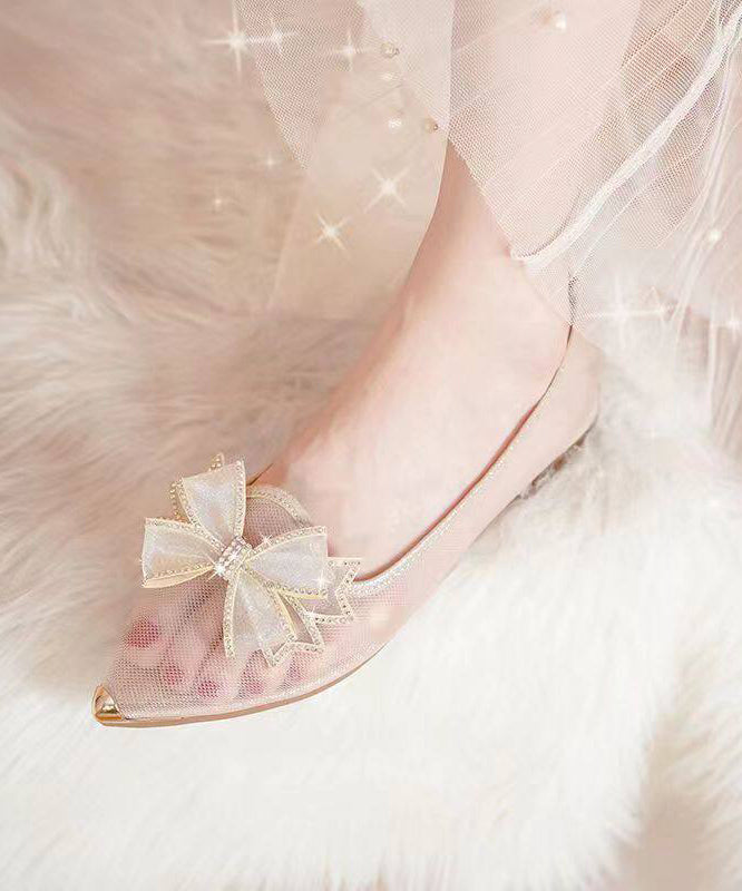Hollow Out Black Flat Shoes Pointed Toe Flat Shoes