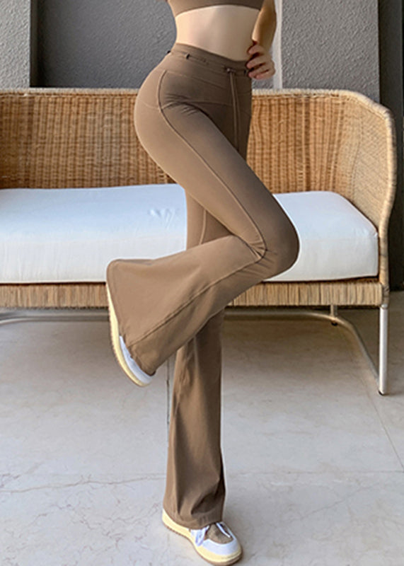 Impact Cocoa Color High Waist Bell Bottom Leggings Fall