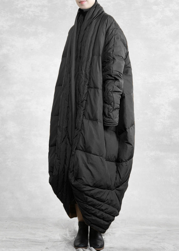 Italian Black Oversized Duck Down Down Jacket Winter