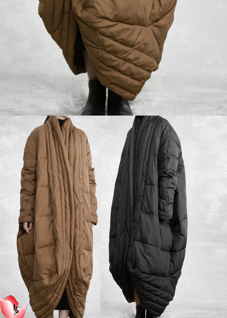 Italian Black Oversized Duck Down Down Jacket Winter