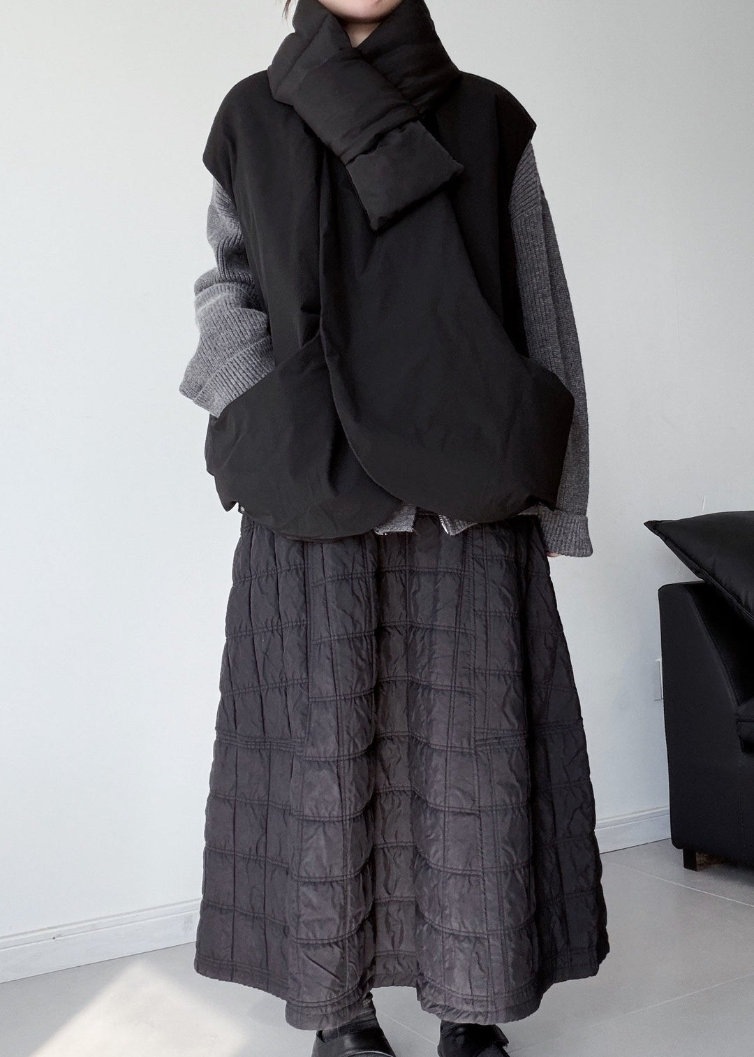 Italian Black Oversized Pockets Duck Down Canada Goose Vests Winter