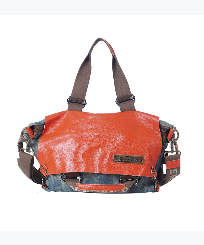 Italian Large Capacity Print Versatile Satchel Bag Handbag