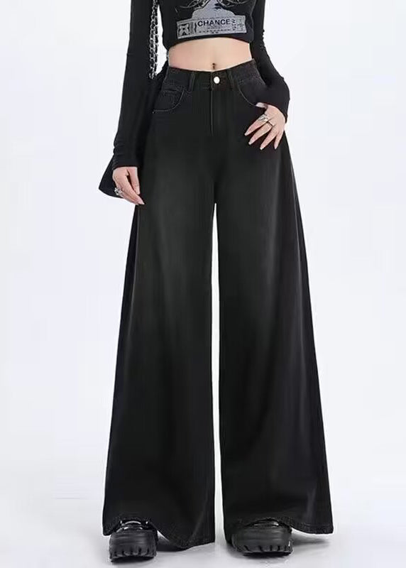 Italian Light Blue Pockets High Waist Denim Pants Spring