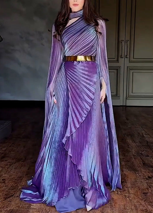 Italian Pink Asymmetrical Design Silk Maxi Dresses Spring