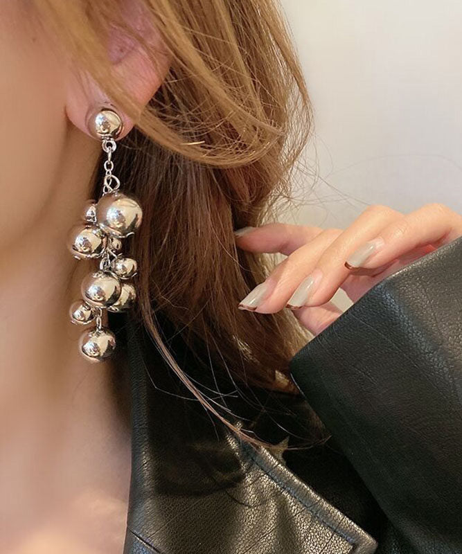 Japanese And Korean Fashion Bead Tassel Stud Earrings