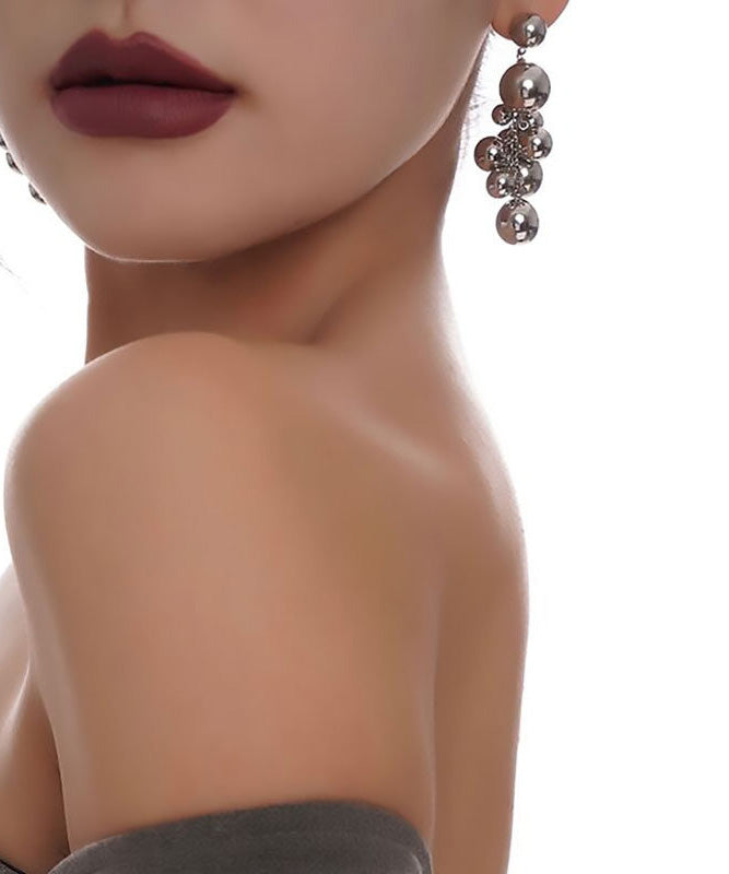 Japanese And Korean Fashion Bead Tassel Stud Earrings