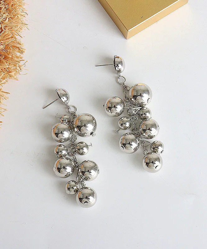 Japanese And Korean Fashion Bead Tassel Stud Earrings