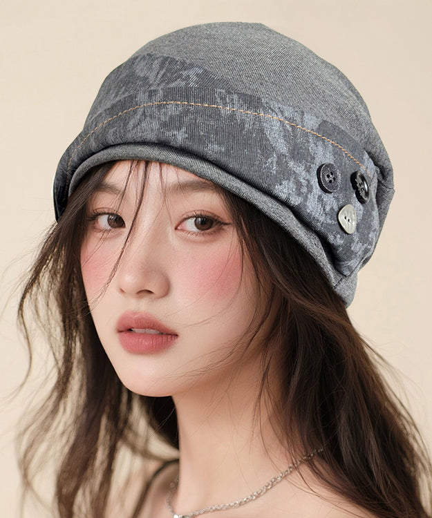Japanese Style Coffee Versatile Splicing Button Boonie Hat