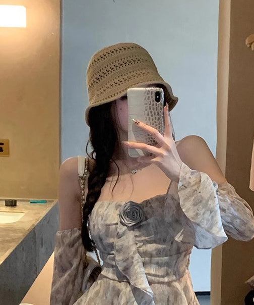 Japanese Thin Hollowed Out Breathable Knitted Bucket Hat