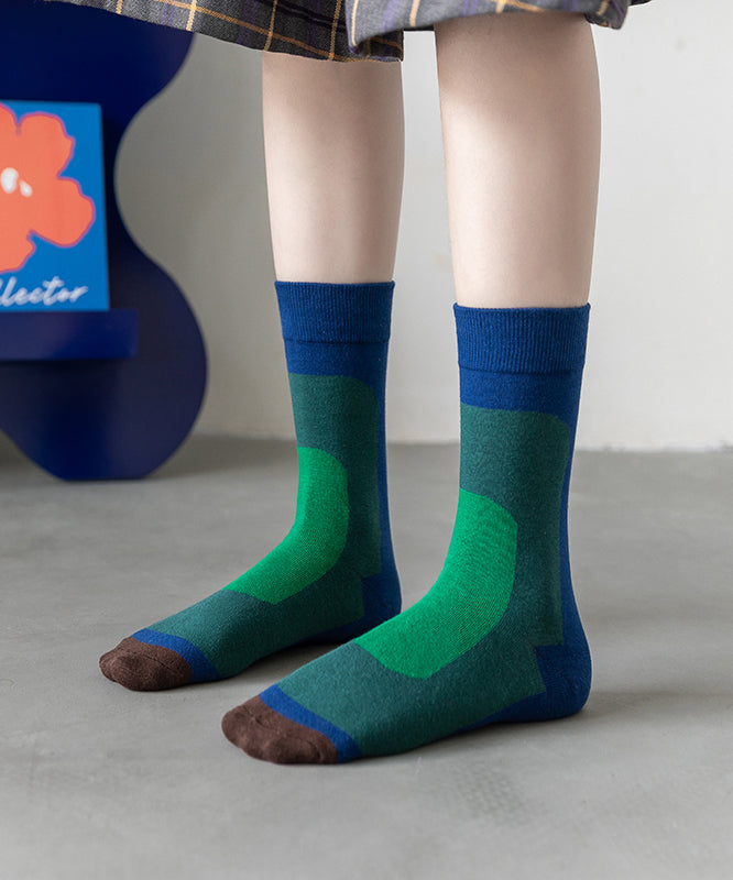 Korean Fashion Gradient Color Crew Socks Autumn