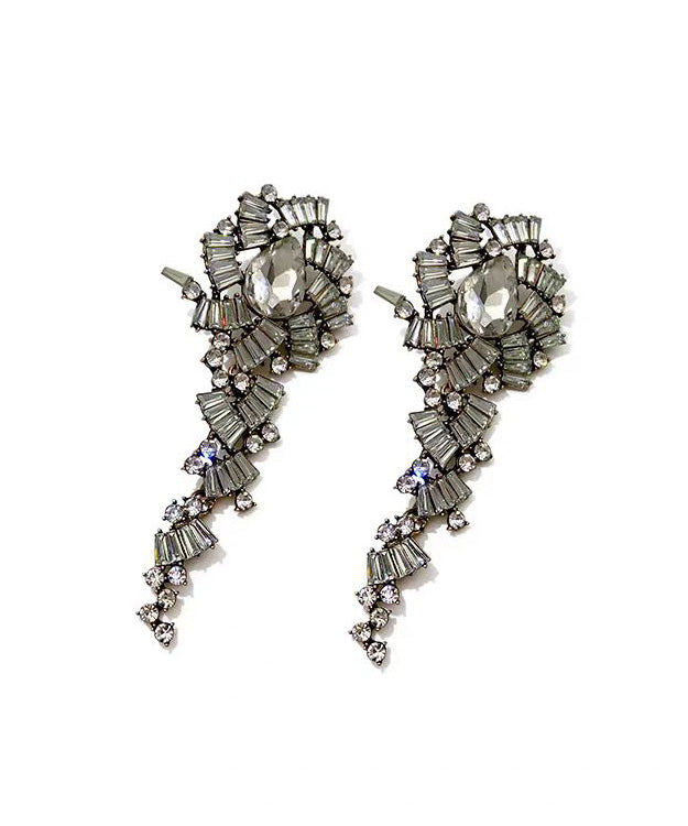 Korean Style Personalized Metal Zircon Earrings