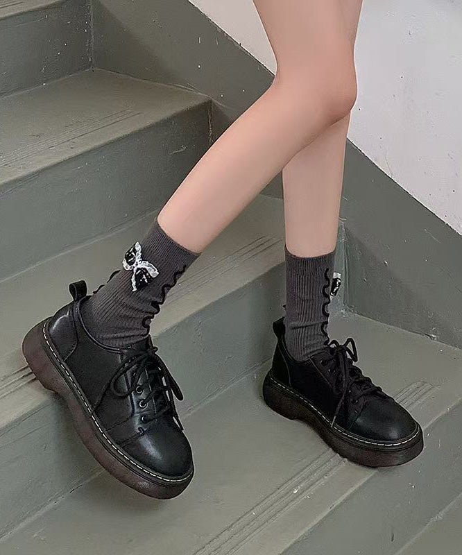 Korean Version Sweet Bow Versatile Mid Calf Socks