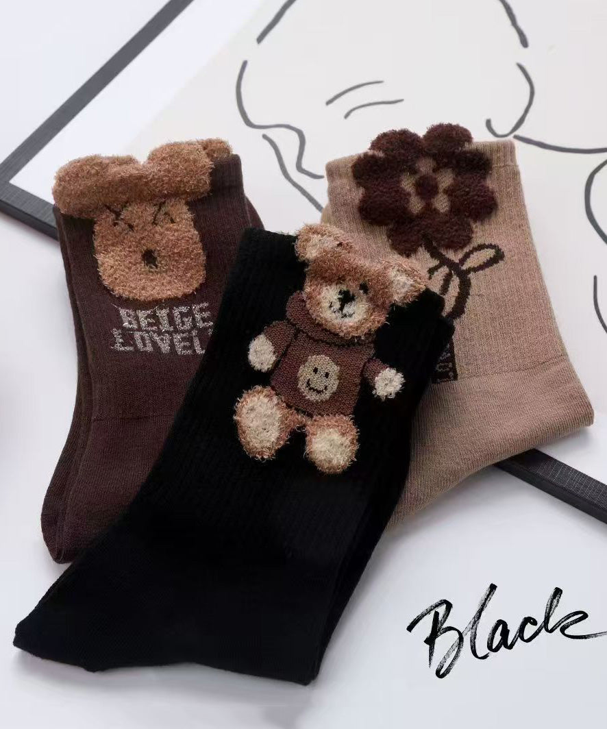 Leisure Versatile Jacquard Cotton Crew Socks