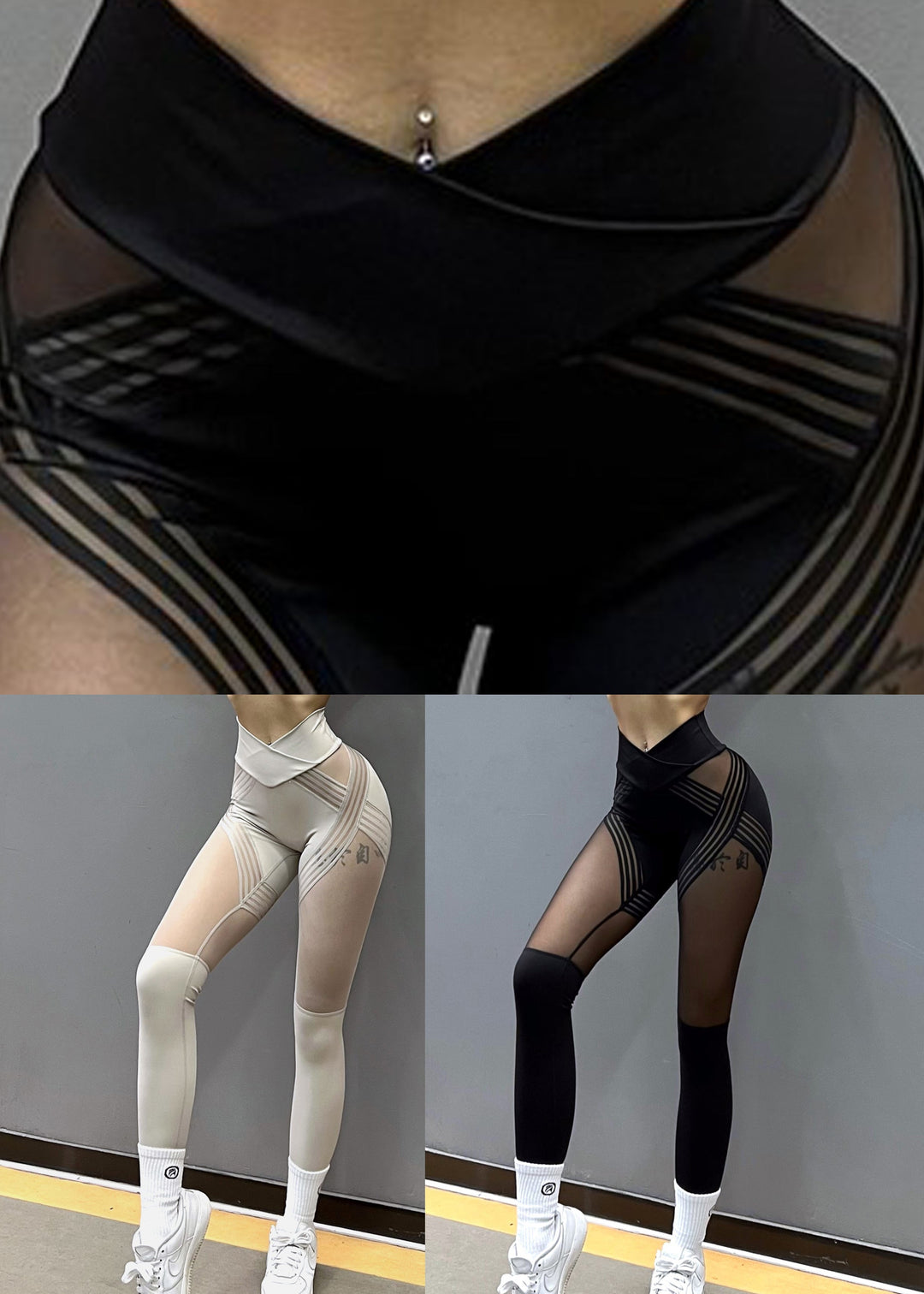 Light Grey High Waist Capri Running Leggings