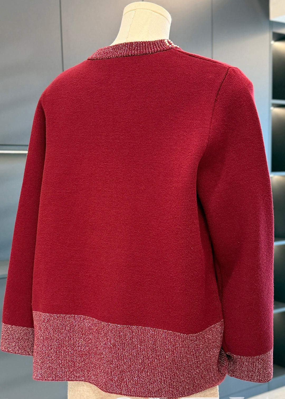 Loose Camel Zippered Nail Bead Cotton Knit Coat Fall