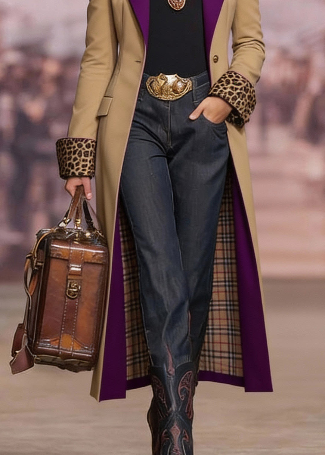 Loose Khaki Peter Pan Collar Pockets Cotton Trench Spring