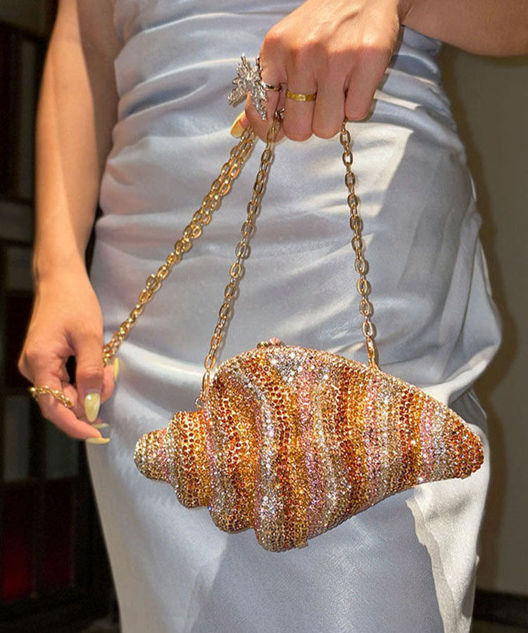 Luxury Blue Conch Shell Zircon Sparkling Versatile Evening Bag