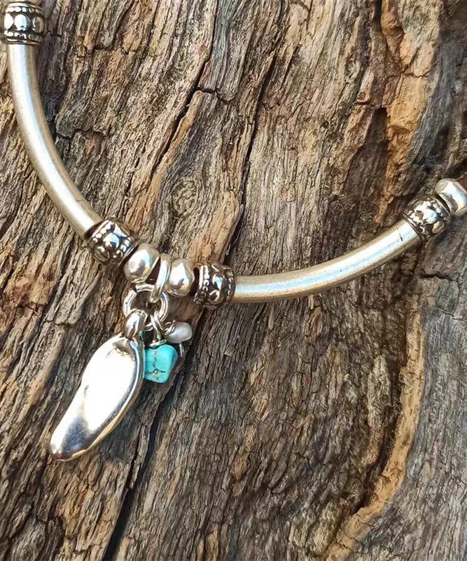 Minimalist Leather Geometric Alloy Pendant Versatile Fashion Necklace - Omychic