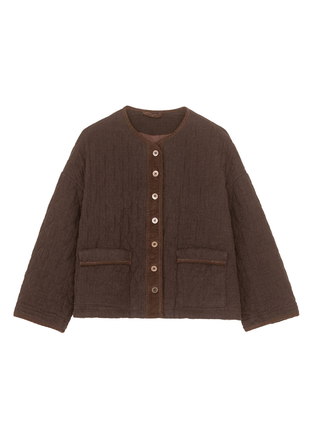Modern Chocolate Warm Fine Cotton Filled Linen Coats Winter