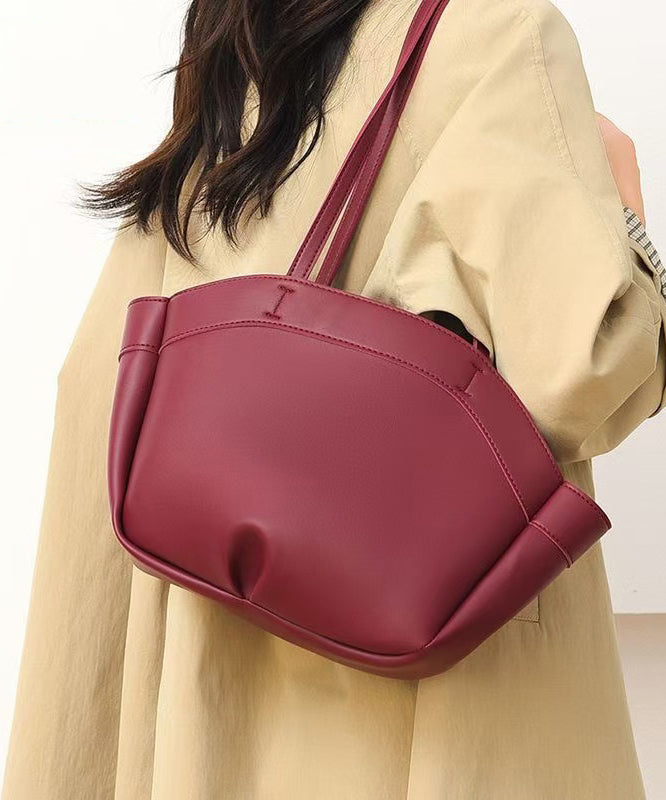 Modern Mulberry Solid Durable Faux Leather Women Handbags