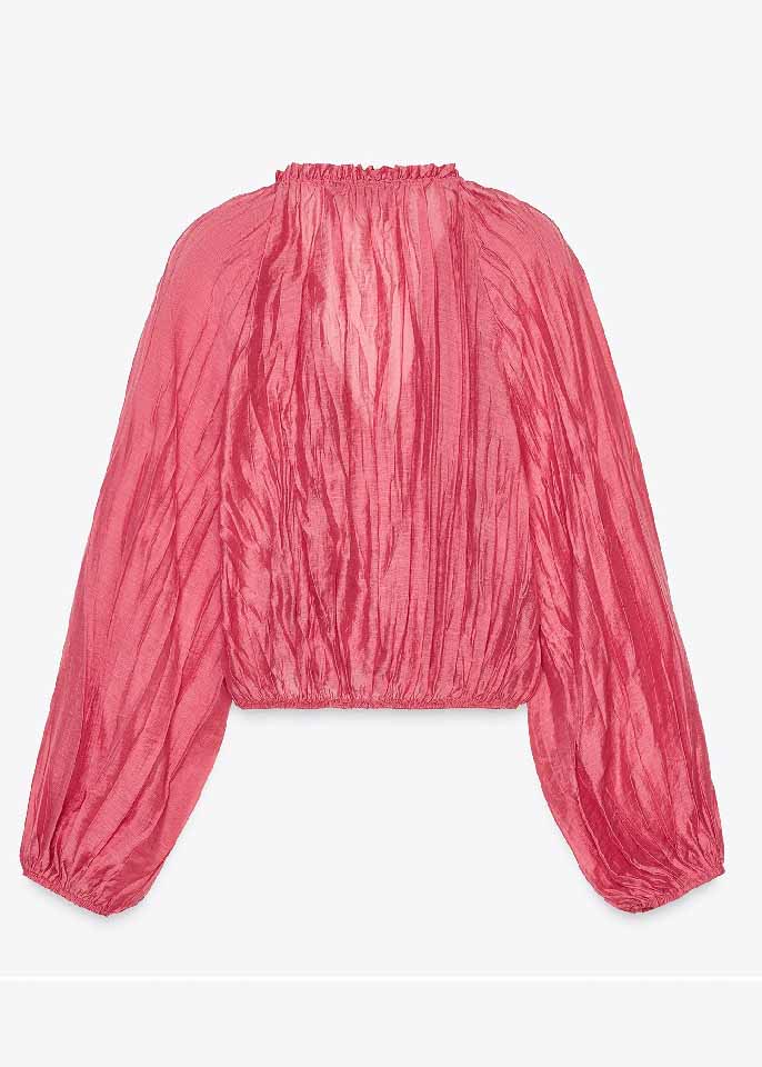 Modern Pink Ruffled Patchwork Cotton Two Pieces Set Fall