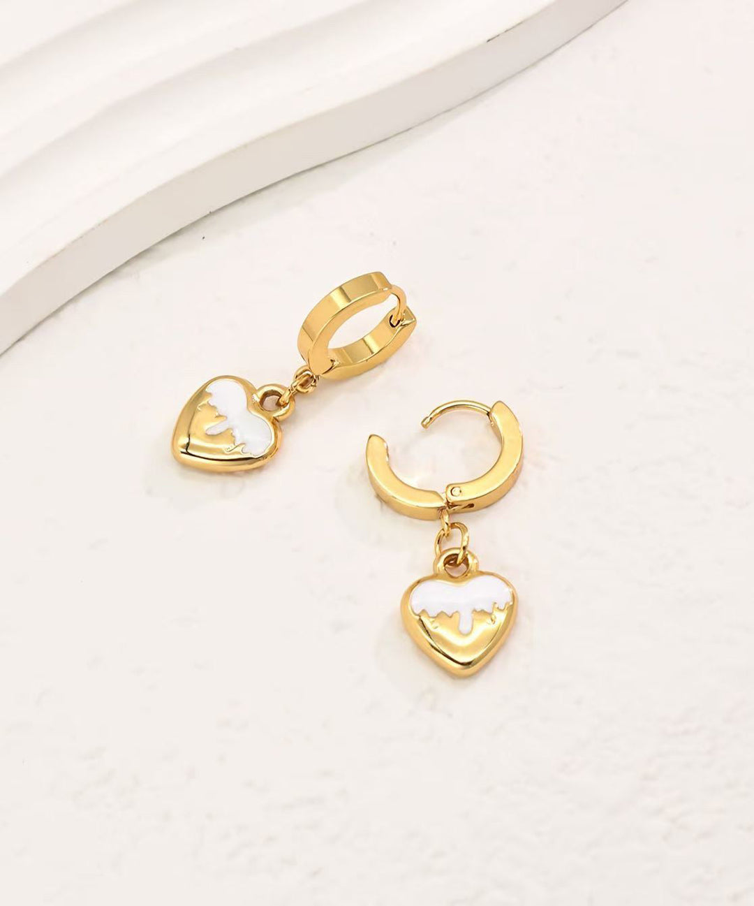 Modern Purple Alloy Love Hoop Earrings