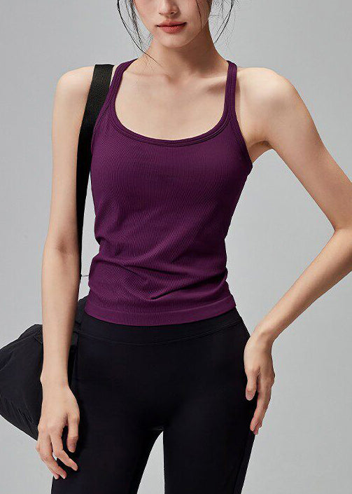 Modern Purple Backless Gymshark Sports Bra