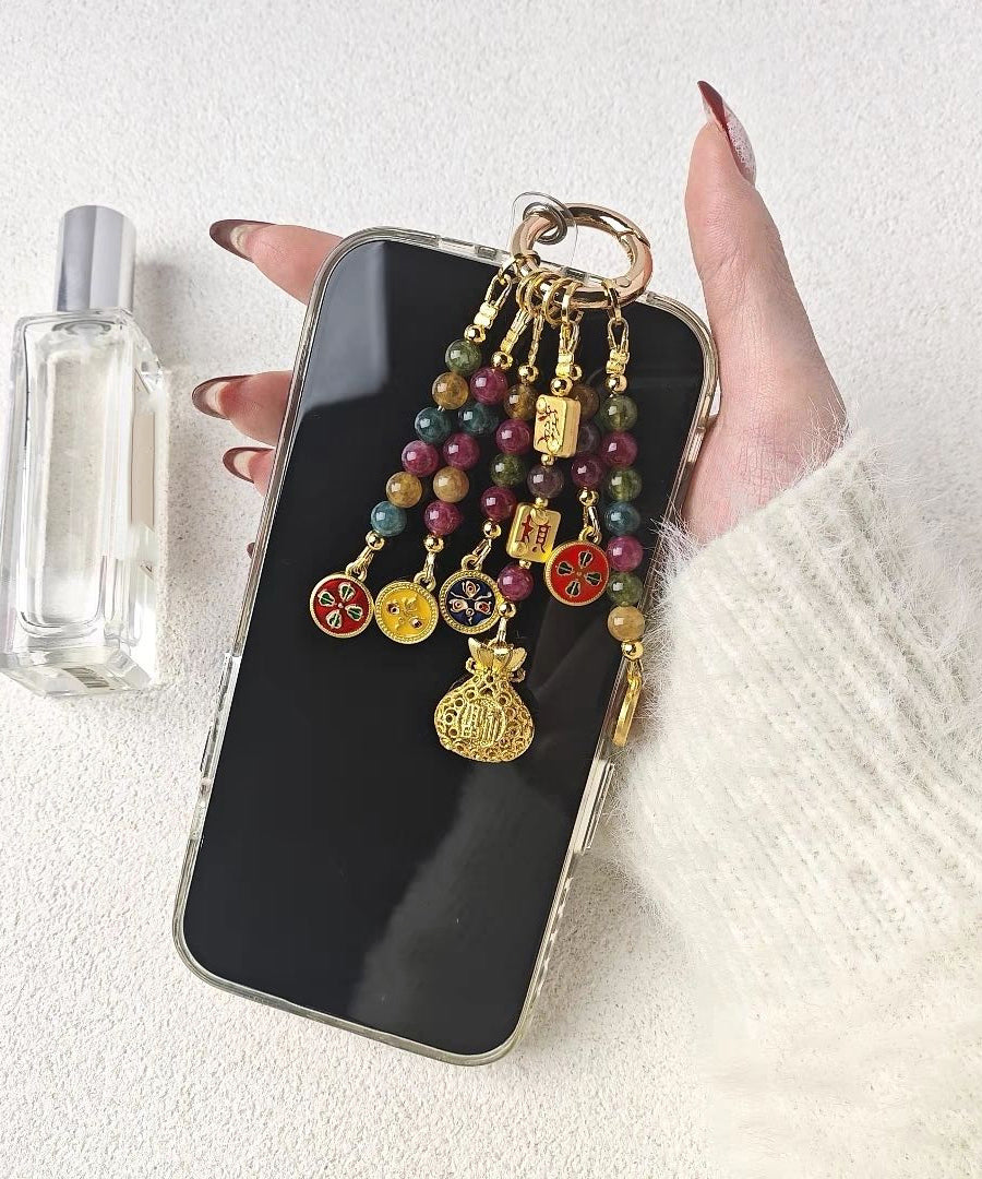 Modern Rainbow Copper Overgild Tassel Phone Chains
