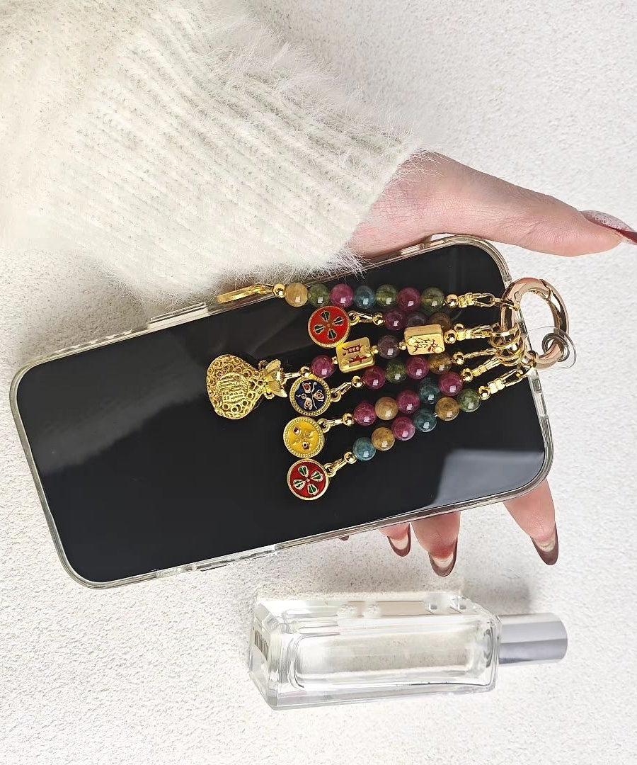 Modern Rainbow Copper Overgild Tassel Phone Chains