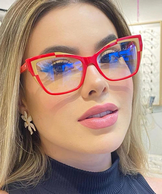 Modern Red Elegant Red Full Frame Reading Glasses
