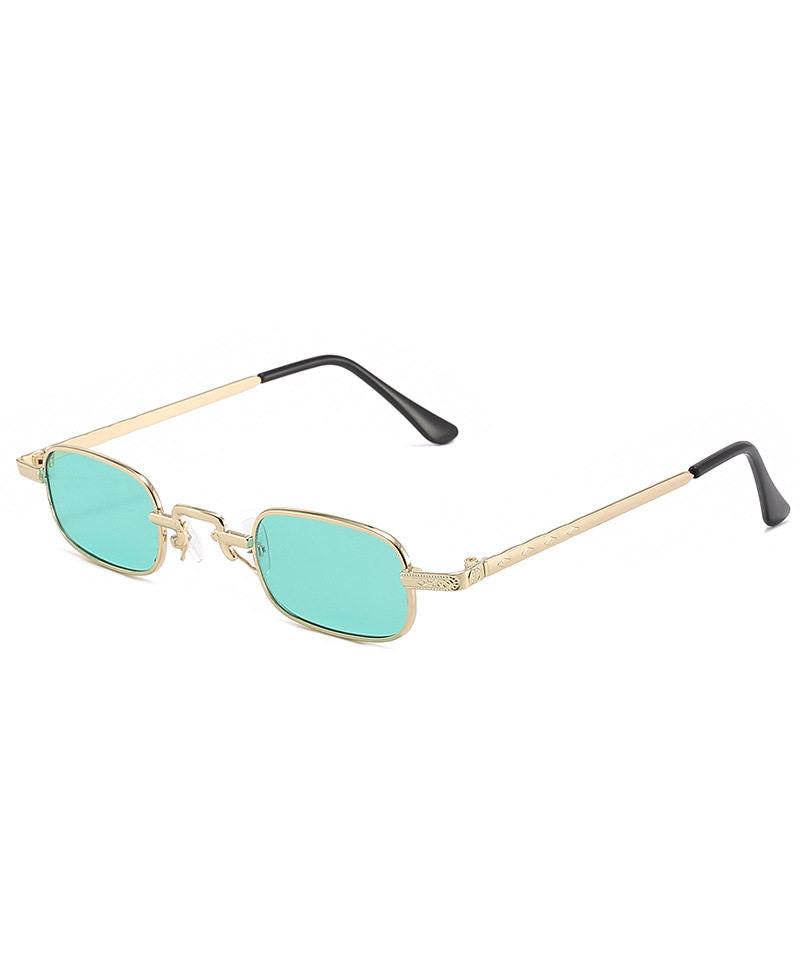 Modern Red Metal Box Sunglasses