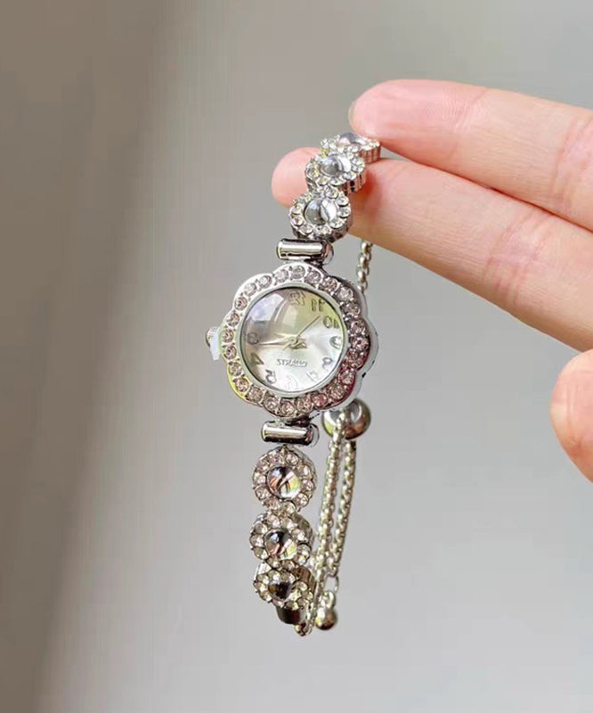 Modern Silk Alloy Zircon Hardlex Crystal Tassel Watches