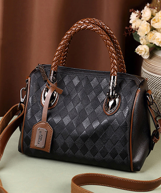 Modern Simple Brown Versatile Calf Leather Tote Bag