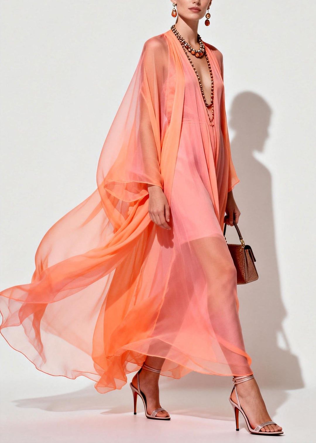 Modern V Neck Patchwork Chiffon Women Sets 2 Pieces Summer