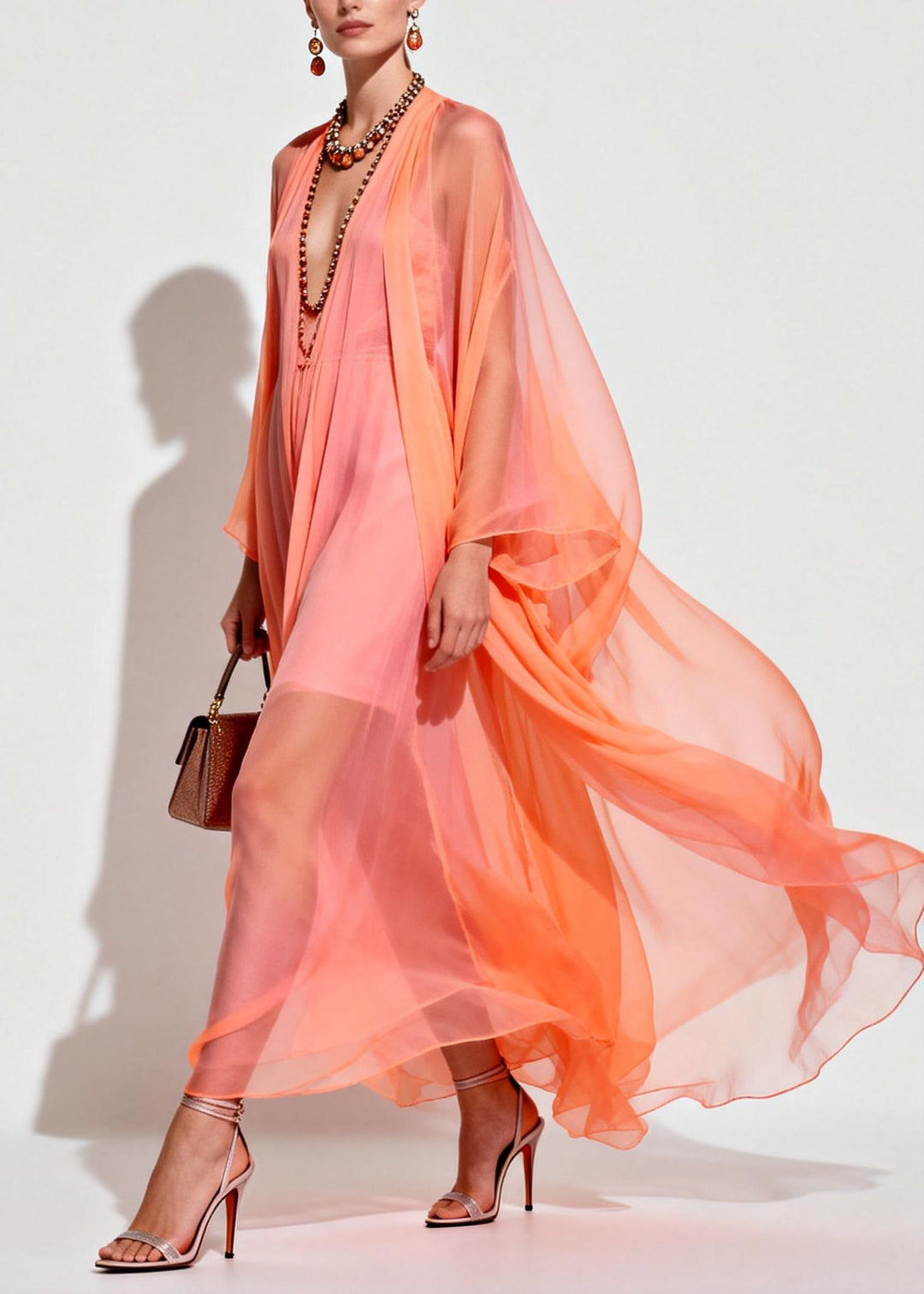 Modern V Neck Patchwork Chiffon Women Sets 2 Pieces Summer