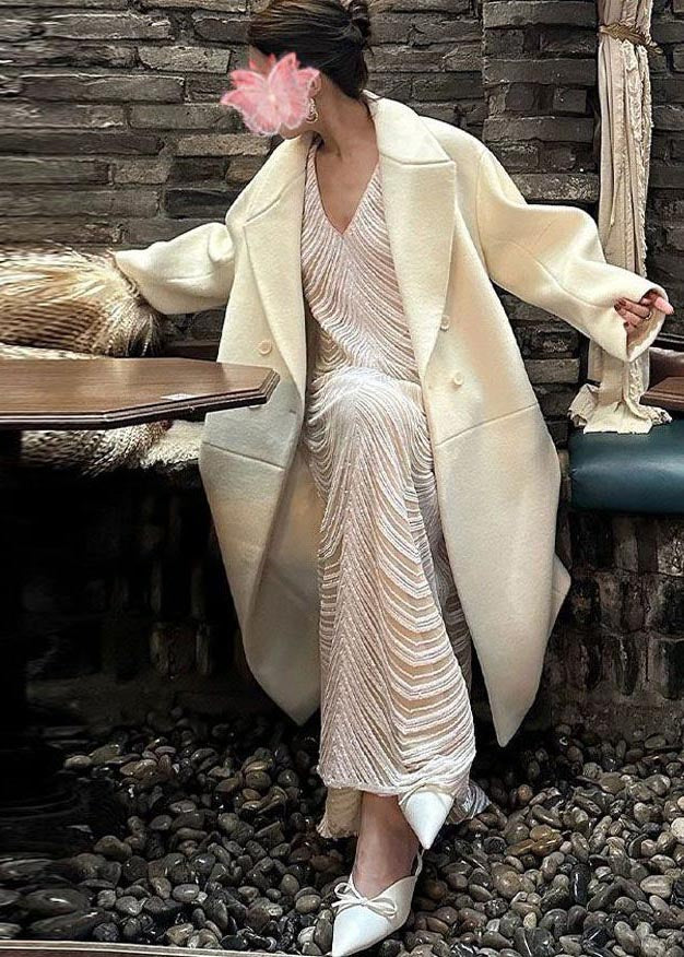 Modern White V Neck Striped Cotton Beach Dress Sleeveless