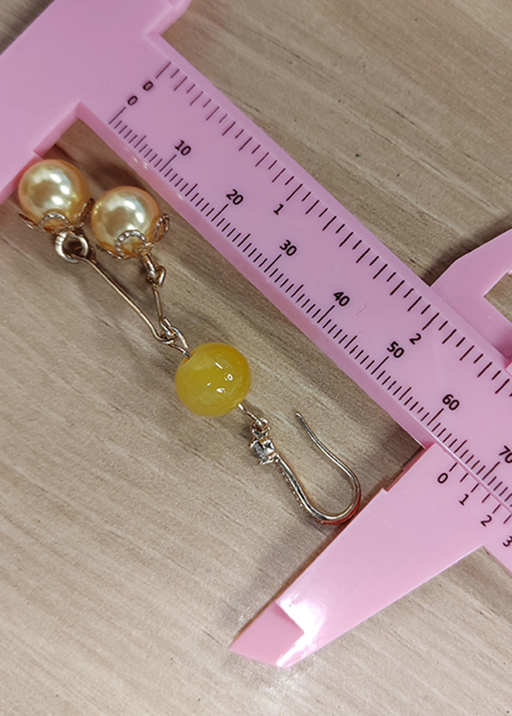 Modern Yellow Pearl Tassels Drop Earrings - Omychic