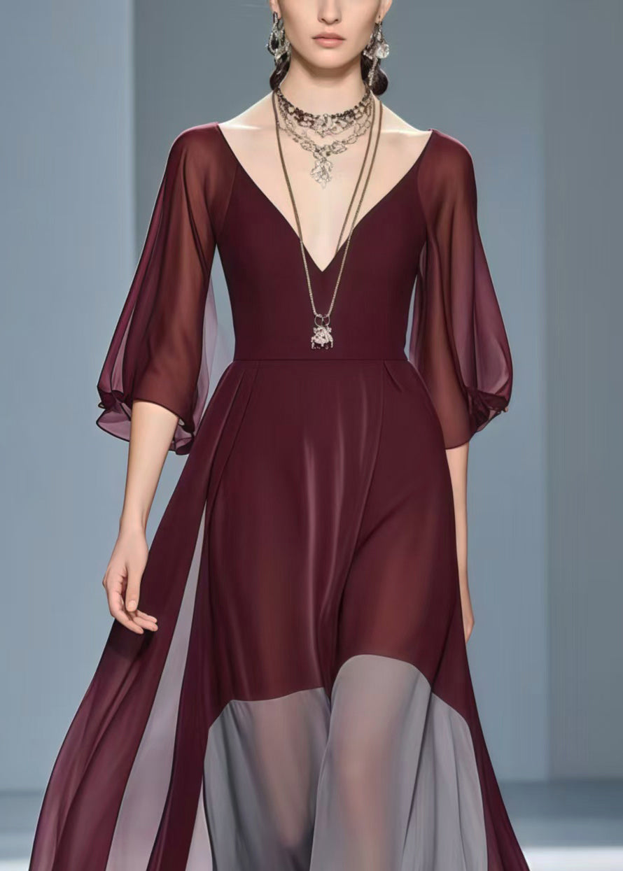 Mulberry Patchwork Draping Holiday Dress Exra Large Hem Summer