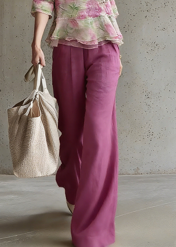 Natural V Neck Print Top And Pants Two Pieces Set Spring - Omychic