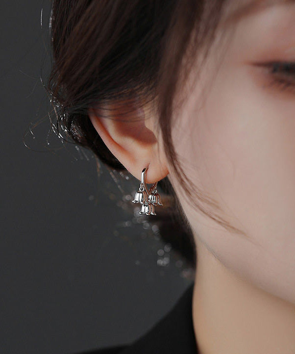 New 925 Silver Tulip Flower Ear Buckle - Omychic