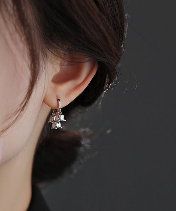 New 925 Silver Tulip Flower Ear Buckle - Omychic