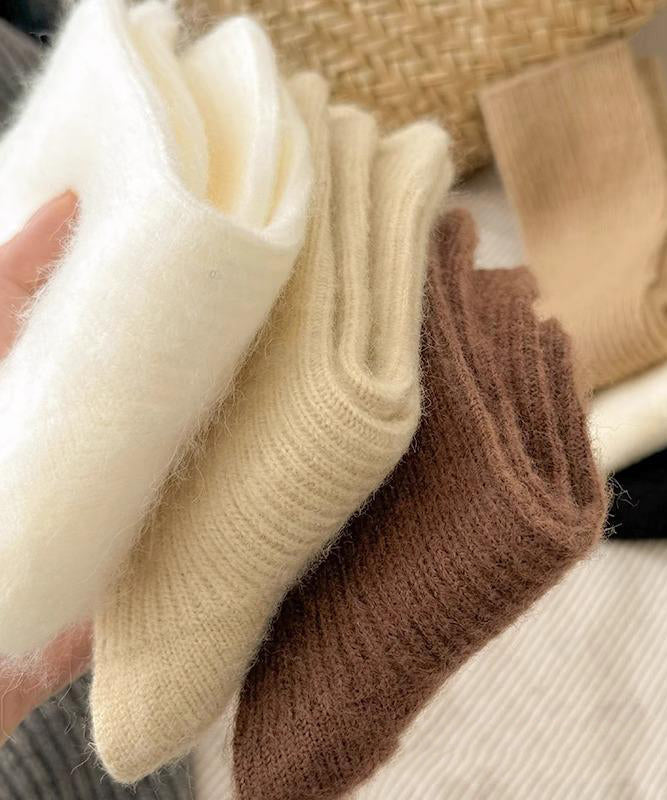 New Autumn Winter Thick Warm Wool Mid Calf Socks