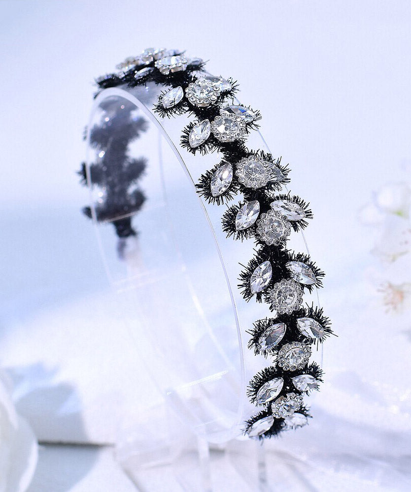 New Black Weave Zircon Crysta HairPiece