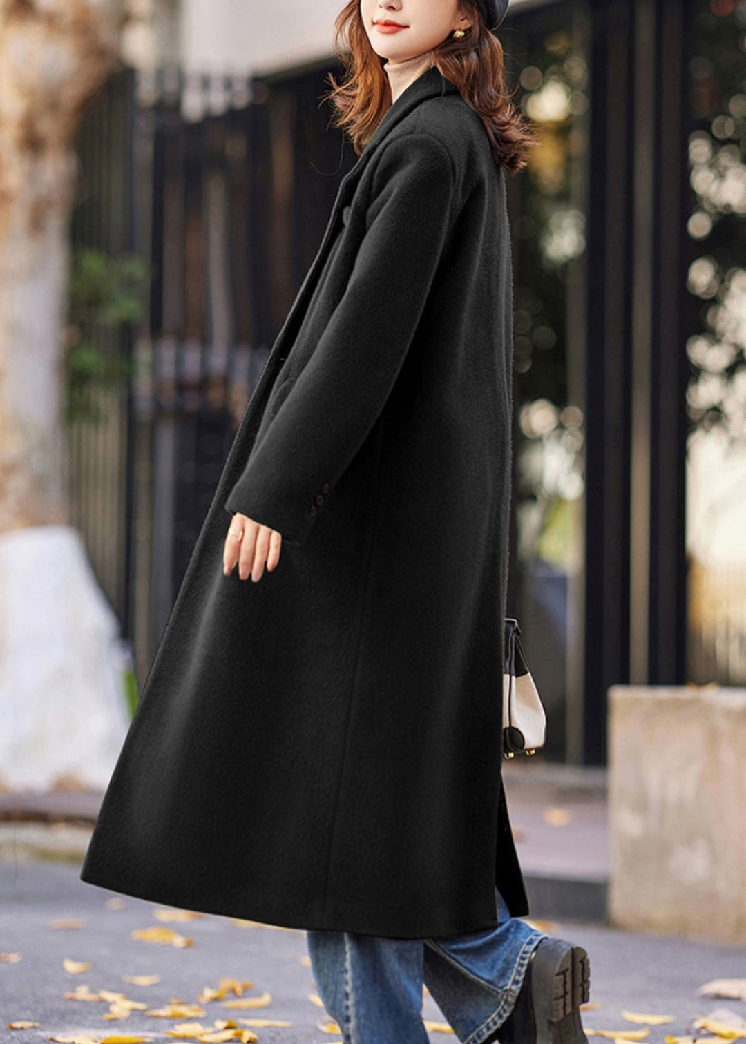 New Brick Red Peter Pan Collar Duck Down Winter Woolen Coats Winter