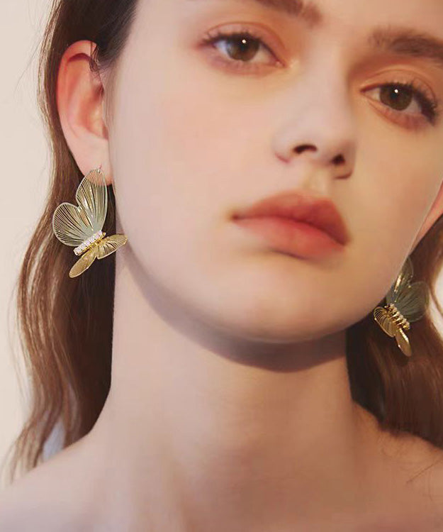 New Chinese Style Butterfly Metal Stud Earrings