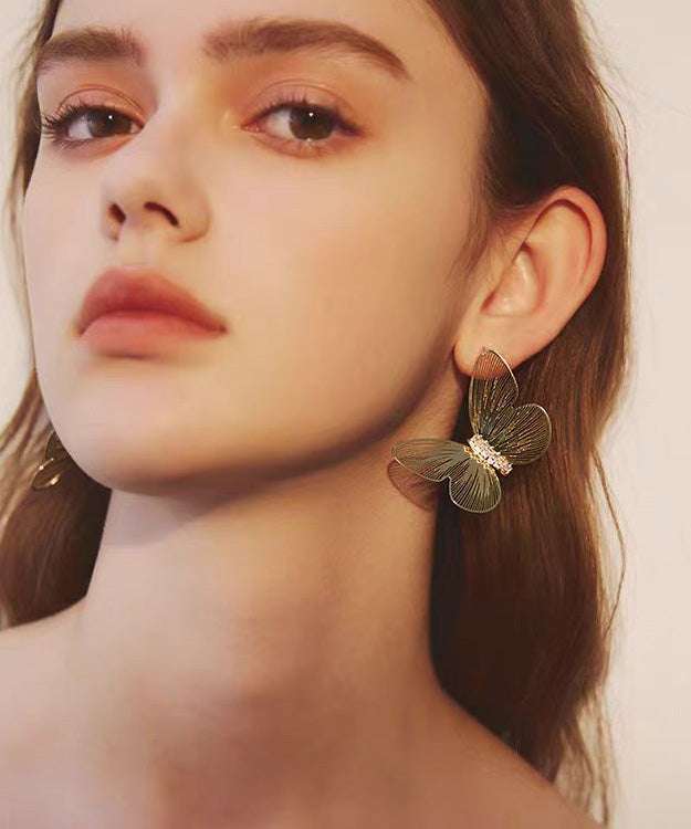 New Chinese Style Butterfly Metal Stud Earrings