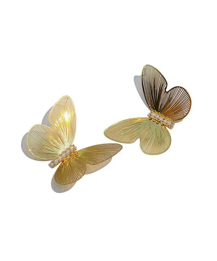 New Chinese Style Butterfly Metal Stud Earrings